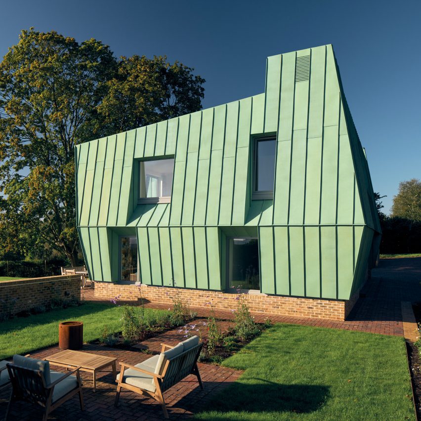 Adrian James Architects wraps Copper Bottom house in origami-like shell